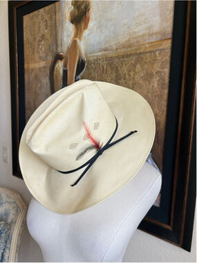 Men's Stetson Cowboy Hat Beige Black